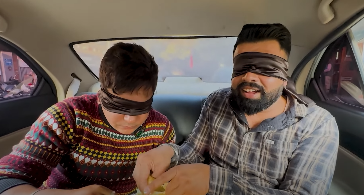 Chole Bhature Blindfold Challenge