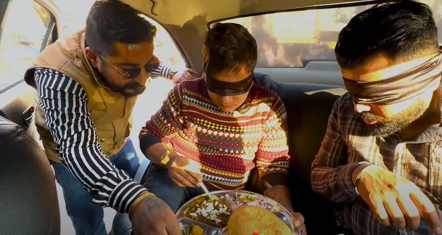 Chole Bhature Blindfold Challenge