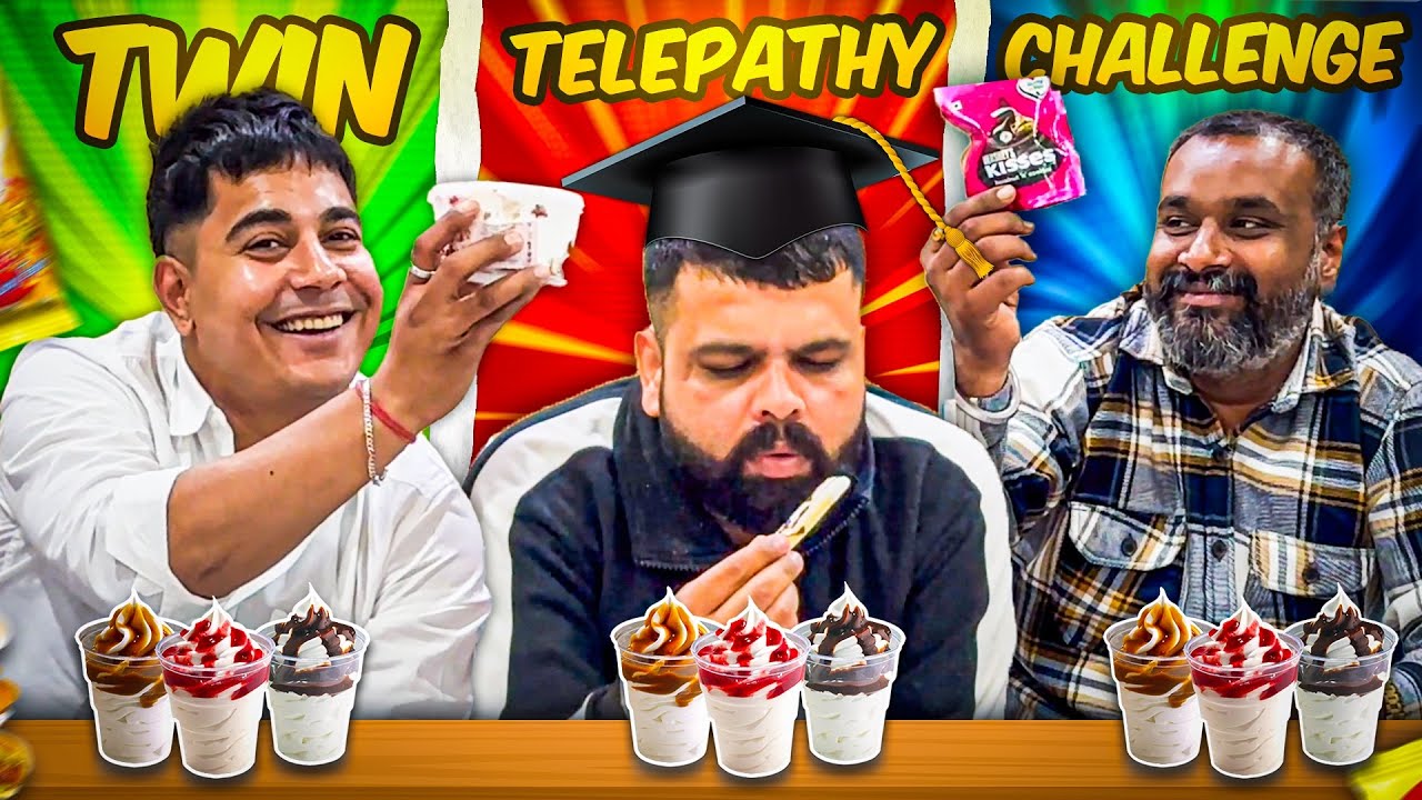  TWIN TELEPATHY ICE CREAM SUNDAE CHALLENGE!! 🍦🤯 Who Will Win?