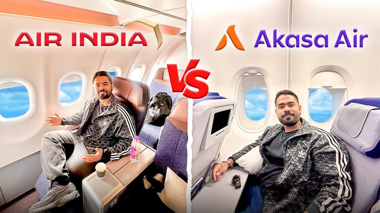 Air India’s NEW Economy Class vs Akasa Air – Service, Food & Seats Compared